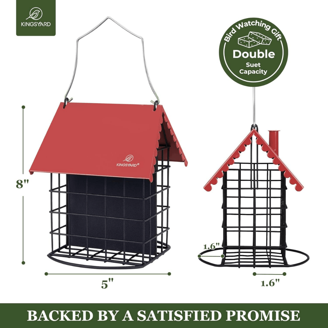 Dual Suet Bird Feeder – All-Metal Hanging Design