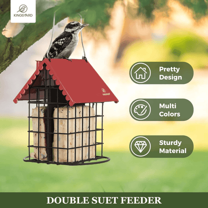 Dual Suet Bird Feeder – All-Metal Hanging Design