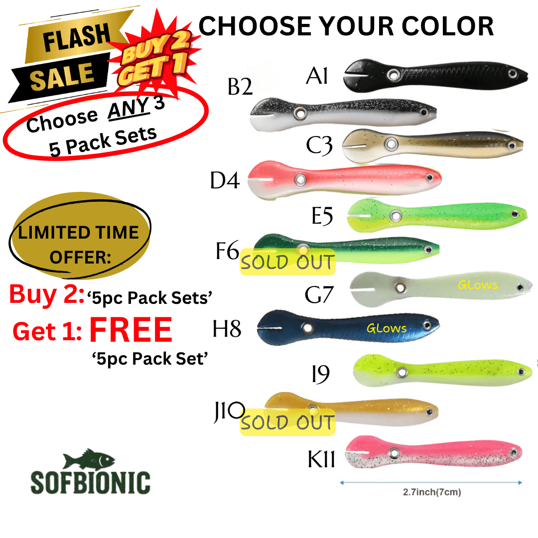 Sofbionic™ 3-Pack Swimbait Deal - Mix & Match (5pc Color Packs)
