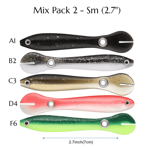 Sofbionic™ Strike Series – Small Water Mix 5-Piece Soft Lure Set (2.7")