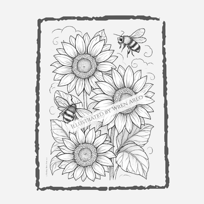 Soulful Sunflowers Coloring Book – A Mindful Nature Coloring Escape