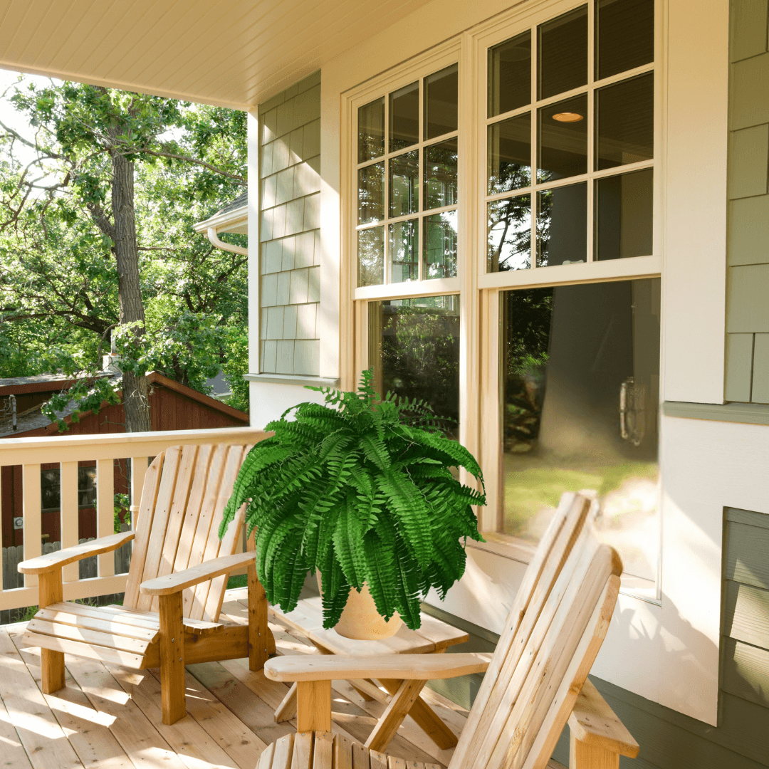 UV Resistant Artificial Boston Fern – Realistic Faux Fern for Outdoor Porch, Patio, Planters & Entryway