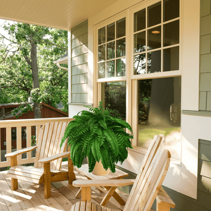UV Resistant Artificial Boston Fern – Realistic Faux Fern for Outdoor Porch, Patio, Planters & Entryway